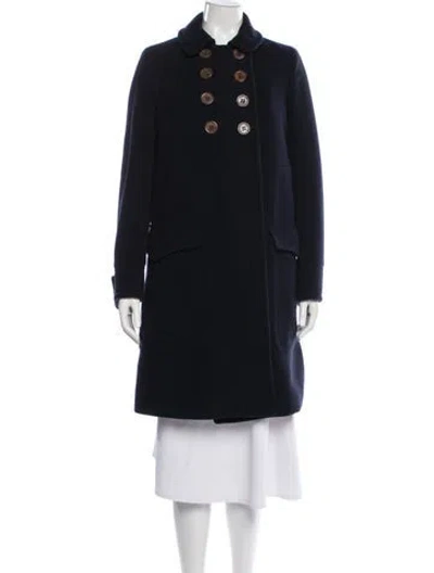 Pre-owned See By Chloé Wool Coat In Blue