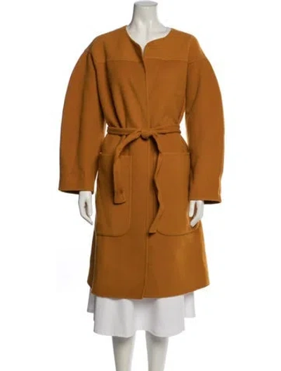 Pre-owned See By Chloé Wool Coat In Orange