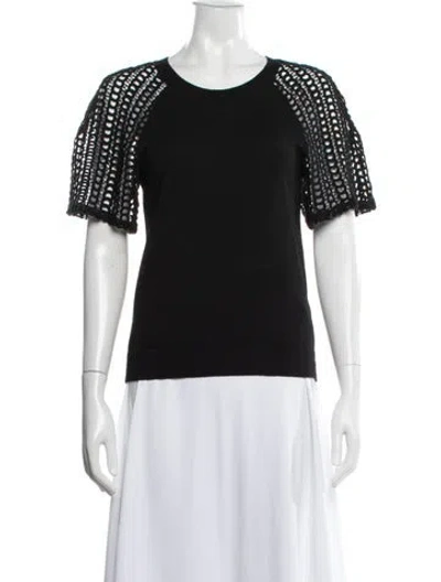 Pre-owned See By Chloé Wool Crew Neck Sweater In Black