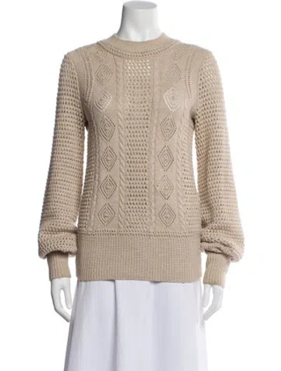 Pre-owned See By Chloé Wool Crew Neck Sweater In Neutral