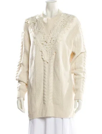 Pre-owned See By Chloé Wool Crew Neck Sweater In Neutral