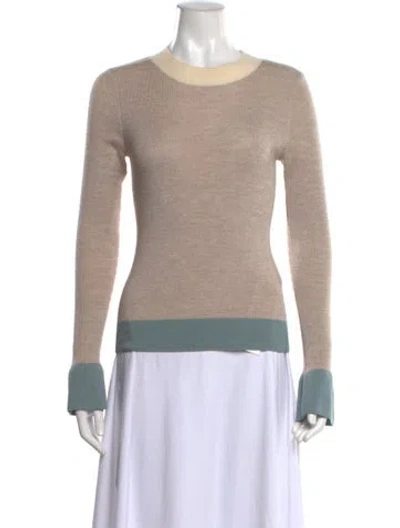 Pre-owned See By Chloé Wool Crew Neck Sweater In Neutral