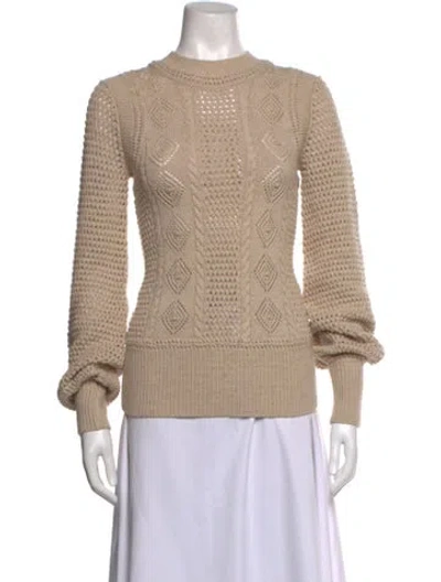 Pre-owned See By Chloé Wool Crew Neck Sweater In Neutrals