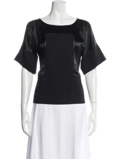 Pre-owned See By Chloé Wool Crew Neck Top In Black