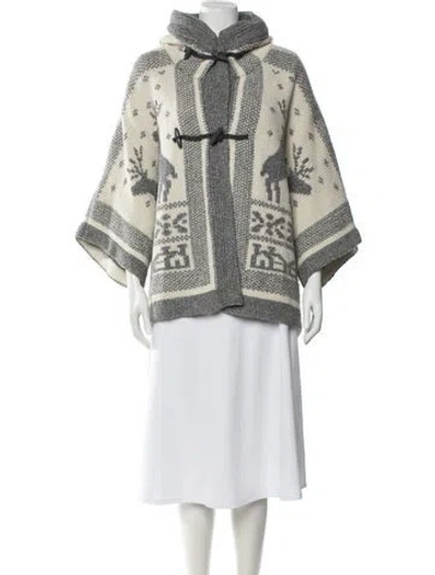 Pre-owned See By Chloé Wool Graphic Print Sweater In Neutrals