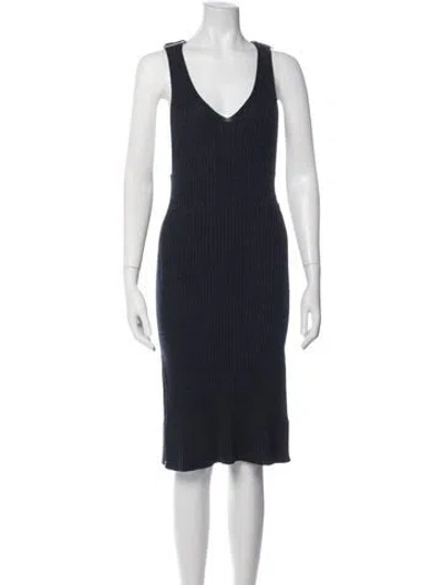 Pre-owned See By Chloé Wool Knee-length Dress In Blue