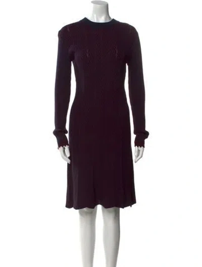 Pre-owned See By Chloé Wool Knee-length Dress W/ Tags In Purple