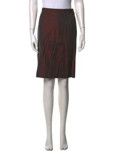 Pre-owned See By Chloé Wool Knee-length Skirt In Metallic/red