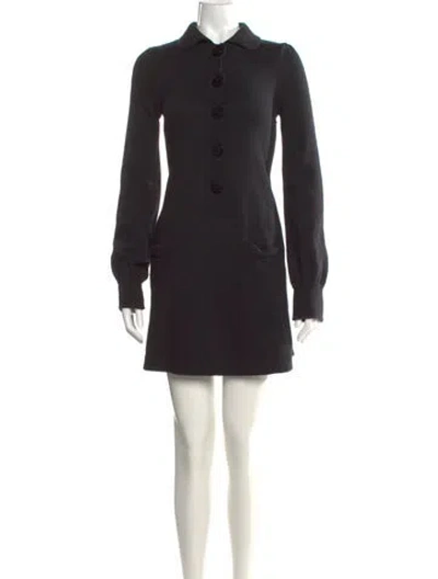 Pre-owned See By Chloé Wool Mini Dress In Black