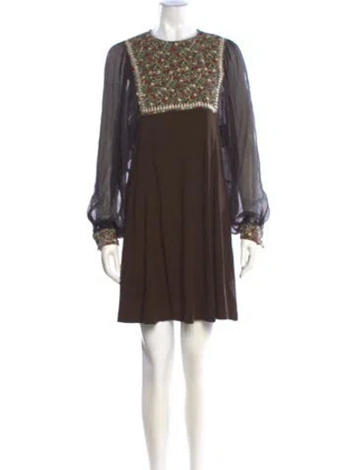 Pre-owned See By Chloé Wool Mini Dress In Brown