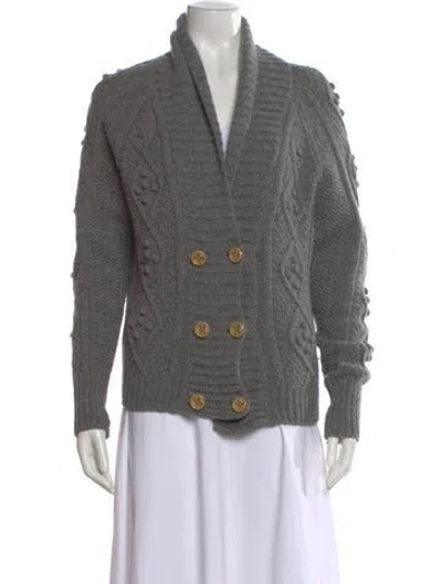 Pre-owned See By Chloé Wool Open Front Sweater In Gray