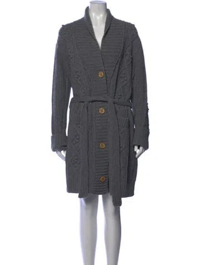 Pre-owned See By Chloé Wool Open Front Sweater In Grey