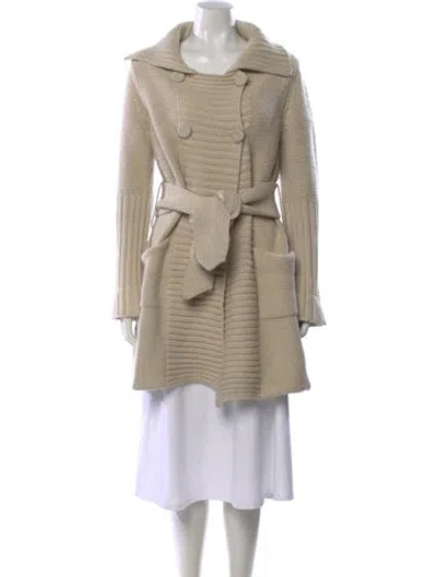 Pre-owned See By Chloé Wool Open Front Sweater In Neutral