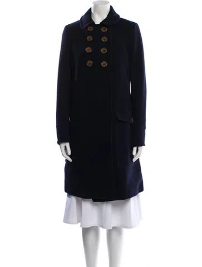 Pre-owned See By Chloé Wool Peacoat In Blue