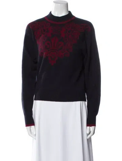 Pre-owned See By Chloé Wool Printed Sweater In Blue