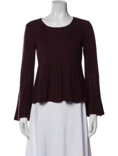 Pre-owned See By Chloé Wool Scoop Neck Sweater In Burgundy