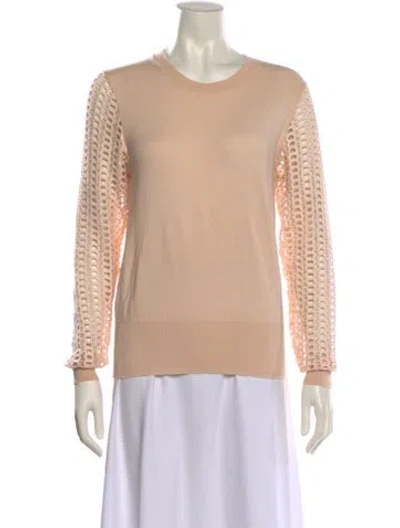 Pre-owned See By Chloé Wool Scoop Neck Sweater In Neutral