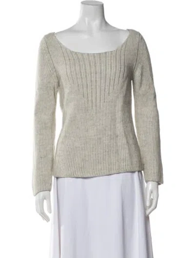 Pre-owned See By Chloé Wool Scoop Neck Sweater In Neutrals