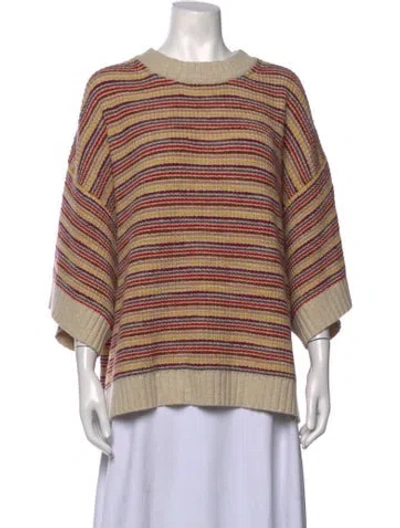Pre-owned See By Chloé Wool Striped Sweater In Neutrals