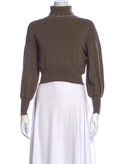 Pre-owned See By Chloé Wool Turtleneck Top In Brown