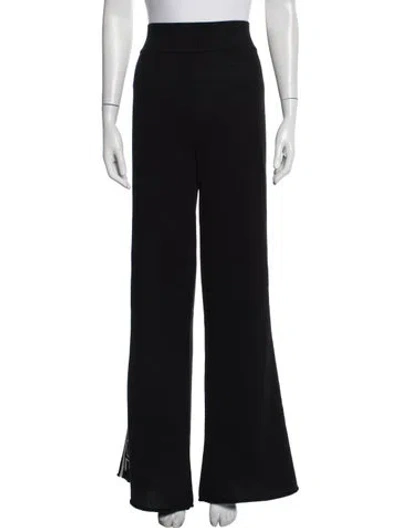 Pre-owned See By Chloé Wool Wide Leg Pants In Black