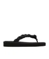 See By Chloé Woven Clip-toed Flip Flops In Black