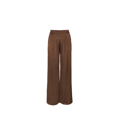 See Iou Women's High-waisted Brown Trousers Kylie
