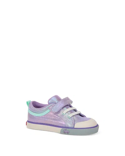 See Kai Run Kids' Girls' Kristin Purple Metallic Sneakers - Toddler