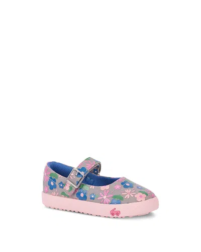 See Kai Run Girls' Lucia Floral Mary Jane Shoes - Toddler, Little Kid In Multi