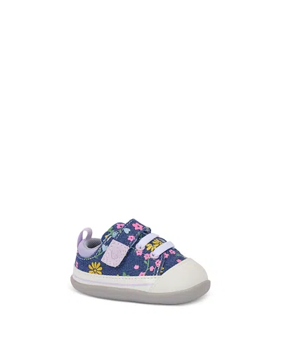 SEE KAI RUN GIRLS' STEVIE MINI FLORAL DENIM SNEAKERS - TODDLER, LITTLE KID