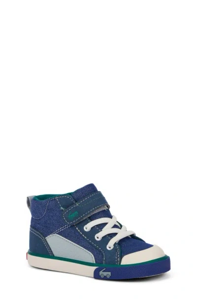 See Kai Run Kids' Dayton High Top Sneaker In Blue