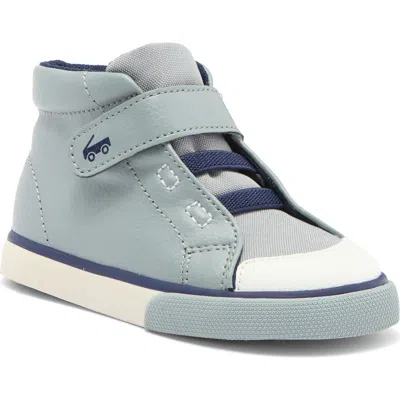See Kai Run Kids' Drew High Top Sneaker In Gray/blue