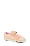 See Kai Run Kids' Kristen Sneaker In Peach/ Stars