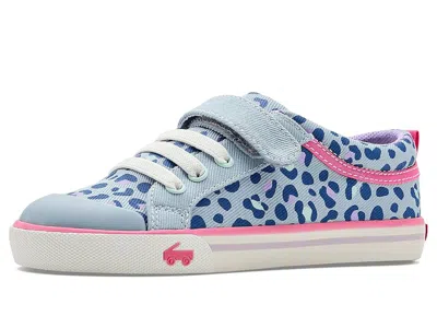 See Kai Run Kristin (toddler/little Kid) Girl's Shoes Sky Blue/leopard : 5 Toddler M, Textile