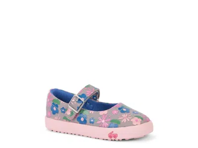 See Kai Run Lucia Mary Jane Flat Kids' In Grey/multicolor