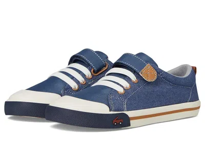 See Kai Run Stevie Ii (little Kid) Boy's Shoes Navy Denim : 1.5 Little Kid M, Textile In Blue