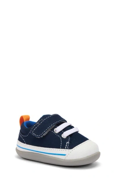 See Kai Run Stevie Ii Sneaker In Navy Canvas