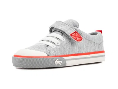 See Kai Run Stevie Ii (toddler/little Kid) Boy's Shoes Gray Jersey/red : 9.5 Toddler M, Polyester