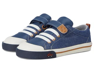 See Kai Run Stevie Ii (toddler/little Kid) Boy's Shoes Navy Denim : 8 Toddler M, Textile In Blue