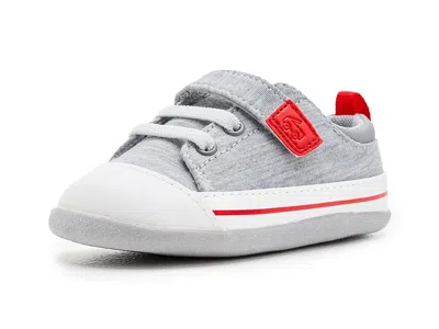 See Kai Run Kids' Stevie Mini (infant/toddler) Boy's Shoes Gray Jersey/red : 5 Toddler M, Synthetic