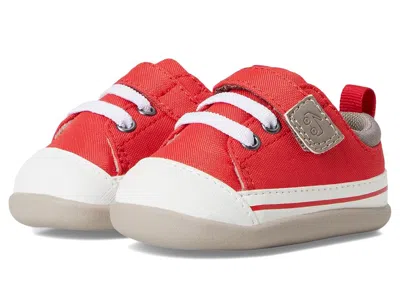 SEE KAI RUN STEVIE MINI (INFANT/TODDLER) BOYS SHOES RED : 3 INFANT M, COTTON/DENIM/FAUX LEATHER