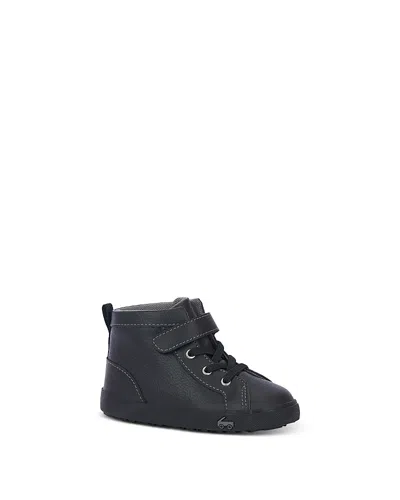 See Kai Run Kids' Unisex Hudson High Top Sneakers - Baby, Toddler In Black