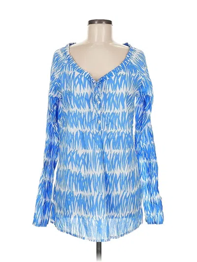 Pre-owned See Long Sleeve Blouse In Blue