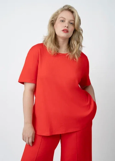 See Rose Go Coolrose Luxe Oversized Tee Plus Size In Poppy