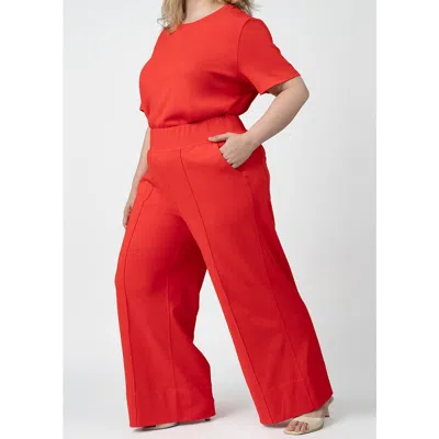 See Rose Go Coolrose Luxe Wide Leg Pant Plus Size In Poppy