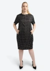 See Rose Go Pleated Timeless Dot Dress  Plus Size In Timeless Dot