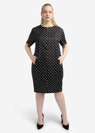 See Rose Go Pleated Timeless Dot Dress  Plus Size