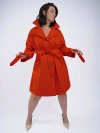 See Rose Go Tech Twill Trench Coat Plus Size In Red