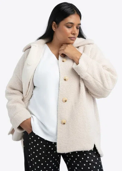 See Rose Go Teddy Bear Shirt Jacket Plu Size In Cloud