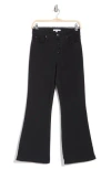 See Thru Soul Jaclyn High Waist Flare Leg Jeans In Black